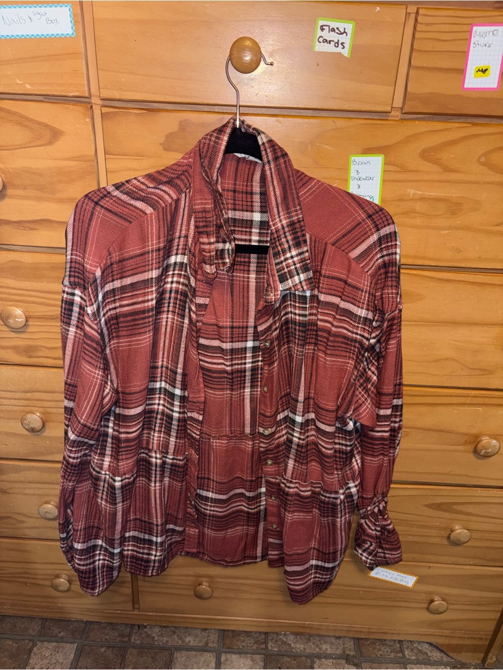 aerie Rust Plaid Button-Down Shirt - Women's